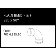 Marley Redi Plain Bend F&F 225 x 90° - 701M.225.90